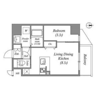 ArtizA京橋WEST【7階】の間取り