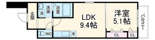 フジパレス出来島Ⅲ番館【2階】の間取り