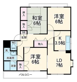 サンヴェール南流山【4階】の間取り