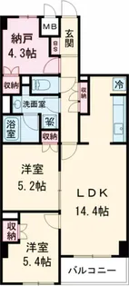 サンジョイアゼロ【1階】の間取り