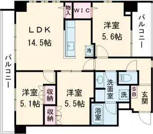 サンジョイアゼロ【2階】の間取り