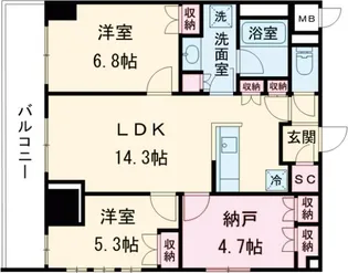 サンジョイアゼロ【3階】の間取り