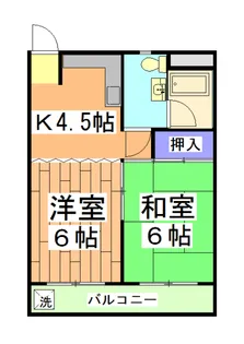 レジデンスオザック【2階】の間取り