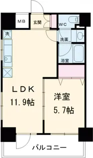 SOCIETY KURAMAE【8階】の間取り