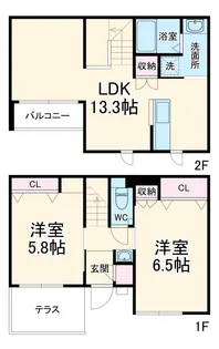 CASA MICHI【105号室】の間取り