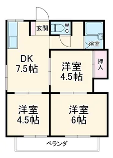 エステートピア光【A201号室】の間取り