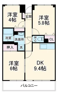 グランパレス小熊【3階】の間取り