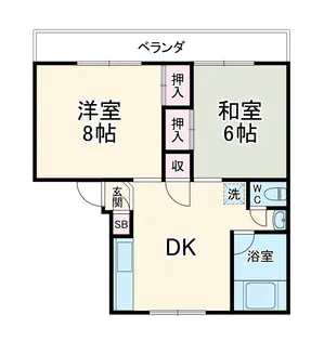 的場マンション【2階】の間取り