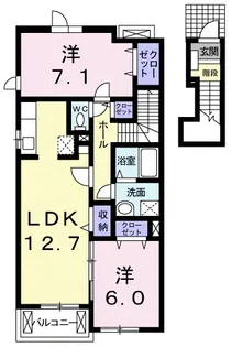 イースト ファーム【2階】の間取り