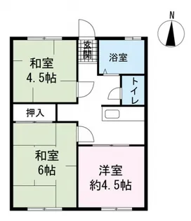 シティハイム白砂B【2階】の間取り