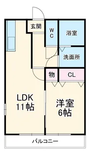 グレイスB【2階】の間取り