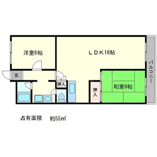 グランドール西大路【4階】の間取り