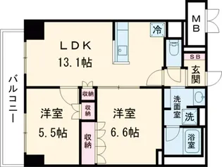 サンジョイアゼロ【7階】の間取り