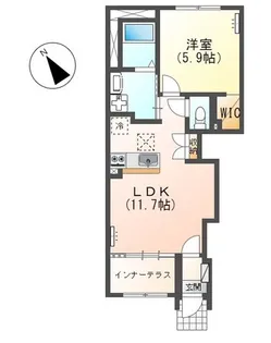 PrimaverinaB棟【1階】の間取り
