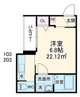 GRADUS妙典【2階】の間取り
