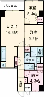 サンジョイアゼロ【5階】の間取り