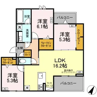 D-avance 東脇【2階】の間取り