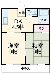 コーポ杉の子【1階】の間取り