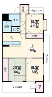 JINハイツ富田浜【1階】の間取り