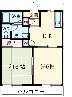 白山ハイツ【2階】の間取り