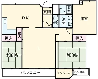 ロイヤル東海川原町【8階】の間取り