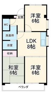 シャトーレ滝ノ水【1D号室】の間取り