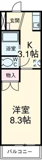 ヘーベルエスパスⅥ【202号室】の間取り