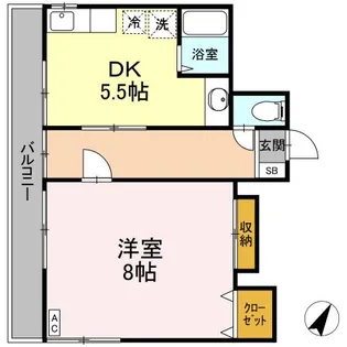 サンセール岡部【2階】の間取り