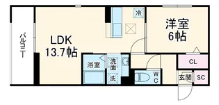 Bleu Lapin【2階】の間取り