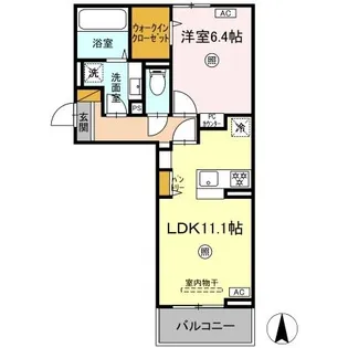 La mer 鴨川【2階】の間取り