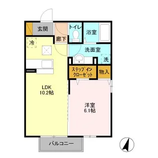 リヴェール【1階】の間取り