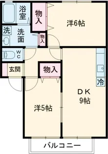 セジュール下川俣【1階】の間取り