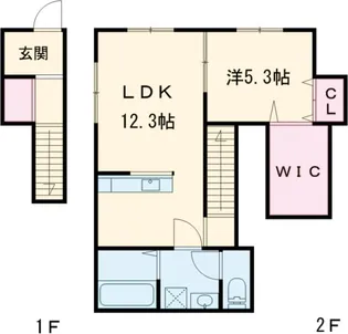 K・グランデ台新田【201号室】の間取り