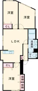 コスモスビル【3F号室】の間取り