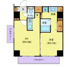 プレール・ドゥーク高円寺【5階】の間取り