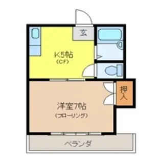 コーポふじ【103号室】の間取り