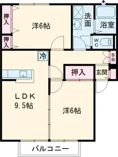サンビレッジよし乃 C棟【2階】の間取り