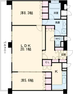 グラン・アベニュー 名駅【14階】の間取り