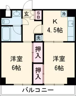 ドミール三高【3階】の間取り