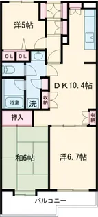 ヒラソル上野毛【3階】の間取り