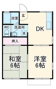 グリーンタウン・デンA棟【101号室】の間取り