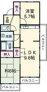 ヒルトップ東山【204号室】の間取り