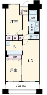 ソーラスフロント富船【211号室】の間取り