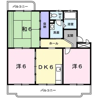 クレセントフジ B【2階】の間取り