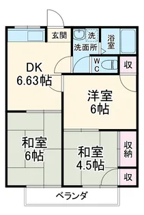 ロイヤル小塩Ⅲ A棟【203号室】の間取り