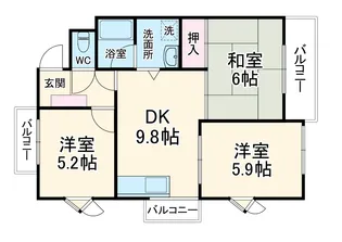 パールハイツ大森金城学院前【3階】の間取り