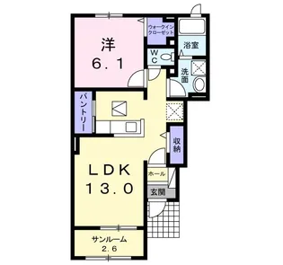 グランテージ小見川EAST【1階】の間取り