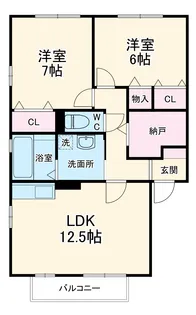 ラ ベルメゾン グラース【2階】の間取り