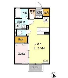 ディアコート【1階】の間取り