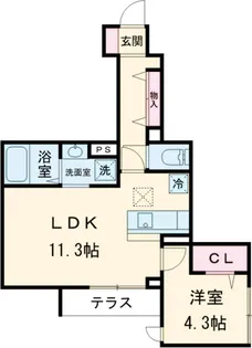 セレスティア堀切【1階】の間取り